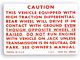 Camaro Caution Posi-Traction Decal, 1971-1978