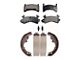 Ceramic Brake Pads with Drum Shoes; Front and Rear (82-92 Camaro w/o Performance Package)