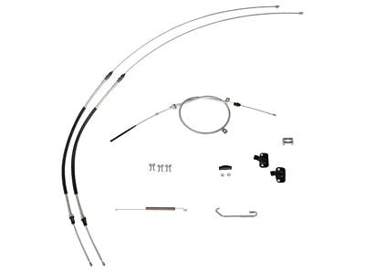 Complete Parking Brake Cable Kit; OE Steel (70-74 Camaro)