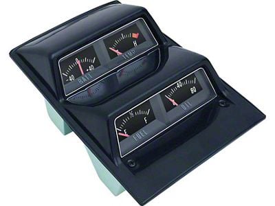 Console Gauge Assembly; Black (68-69 Camaro)