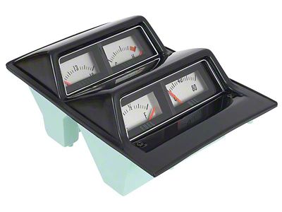 Console Gauge Assembly with Volt Meter; Silver (68-69 Camaro)