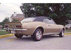 Camaro Convertible Top, Black, With Plastic Rear Window, 1967-1969