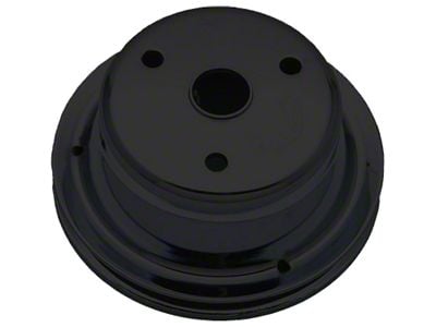 Crankshaft Pulley; 1-Groove; Asphalt Black (69-85 Small Block V8 Camaro w/ Long Water Pump)