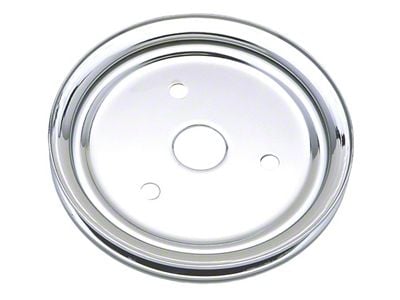 Crankshaft Pulley; 1-Groove; Chrome (67-68 Small Block V8 Camaro w/ Short Water Pump)