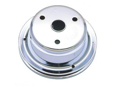 Crankshaft Pulley; 1-Groove; Chrome (69-85 Small Block V8 Camaro w/ Long Water Pump)