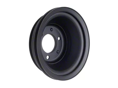 Crankshaft Pulley; 3-Groove; Asphalt Black (69-72 Big Block V8 Camaro w/ Long Water Pump)