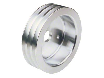 Crankshaft Pulley; 3-Groove; Polished Aluminum (67-68 Small Block V8 Camaro w/ Short Water Pump)