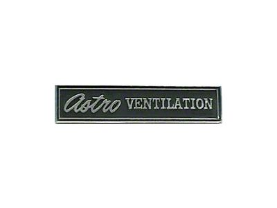 OPR Camaro Dash Nameplate, Astro Ventilation, Left, 1969-1970