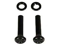 Camaro Dash Vent Black Pull Knob & Black Ferrule Set, 1968