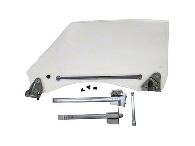 Door Glass Kit; Clear; Passenger Side (68-69 Camaro)