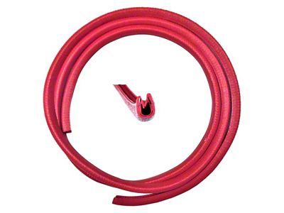 Door Jamb Windlace Trim; Red (67-92 Camaro)