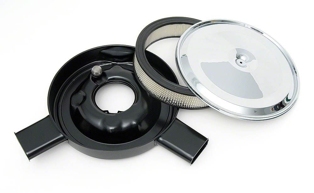 Camaro Dual Snorkel Air Cleaner Assembly, With Chrome Lid, 1970-1972