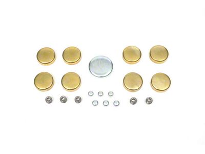 Camaro Freeze Plug Set, Small Block, Brass, 1967-1969