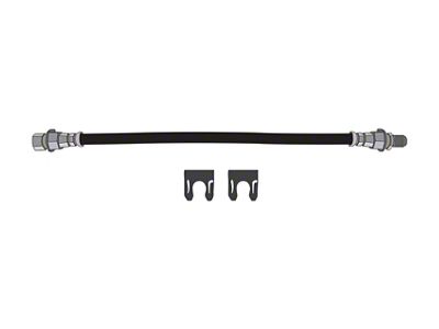 The Right Stuff Detailing Front Disc Brake Flex Hose; Passenger Side; Braided Stainless Steel (88-92 Camaro w/ Performance Package)