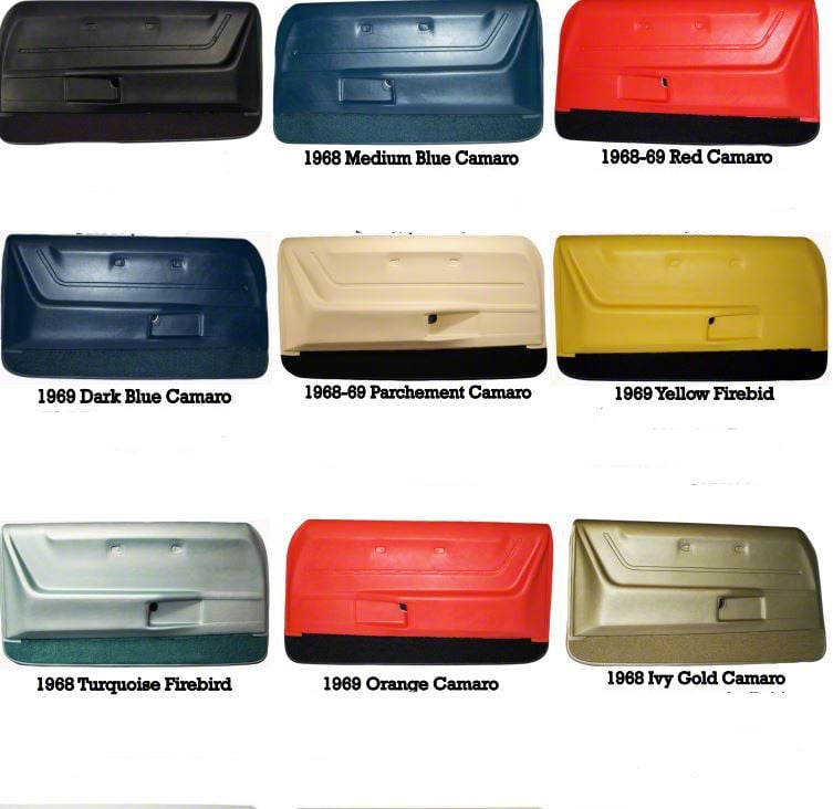 Ecklers Camaro Front Door Panels, Deluxe Interior, 1969