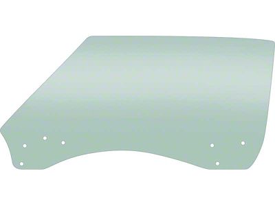 Front Door Window Glass; Light Green Tint; Driver Side (68-69 Camaro)