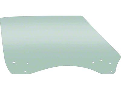 Front Door Window Glass; Light Green Tint; Passenger Side (68-69 Camaro)