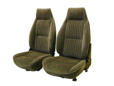 Front and Rear Seat Upholstery Kit; Charcoal Grain Vinyl (82-85 Camaro)