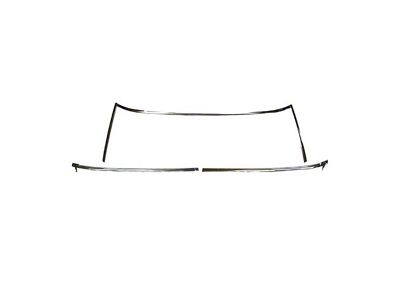 Front Windshield Molding Kit; Polished Stainless (67-69 Camaro)