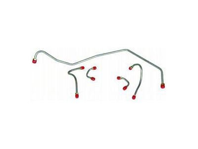 Camaro Fuel Line Set, Cross Ram Intake, Stainless Steel, 1968-1969 (Z28 Coupe)