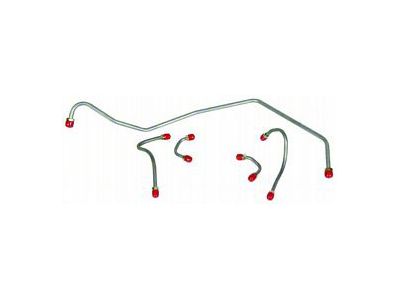 Camaro Fuel Line Set, Cross Ram Intake, Steel, 1968-1969 (Z28 Coupe)