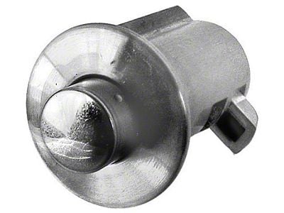 Glove Box/Console Keyless Lock Button; Brushed Stainless Steel (67-74 Camaro)