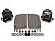 GM LS Series Motor Mount Conversion Kit; Tall and Narrow; Chrome; Black (69-71 Camaro)