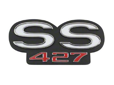 Camaro Grille Emblem, SS427, For Cars With Standard Grille,1968