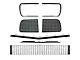 Grille and Headlight Cover Kit; Black and Chrome (67-68 Camaro RS)