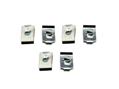 Headlight Bezel U Nut Set; 6-Pieces (1969 Camaro, Excluding RS)