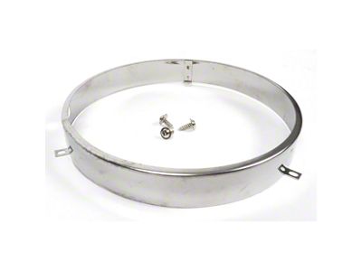 Headlight Retaining Ring; Stainless (67-75 Camaro)