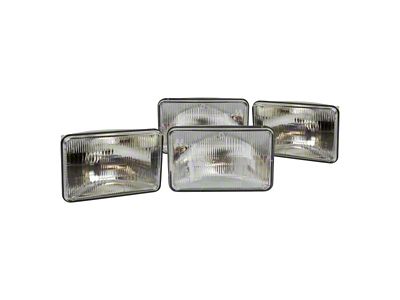 Headlights; Chrome Housing; Clear Lens (82-92 Camaro)