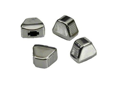 Heater Control Knob Set; Chrome (67-81 Camaro)