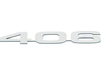 Camaro Hood Emblems, 406, Cowl, Stainless Steel, 1967-1969