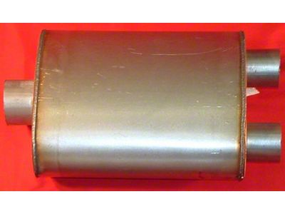 HVS Welded Performance Dual/Center Muffler; 2.25-Inch Inlet/2.50-Inch Outlet (Universal; Some Adaptation May Be Required)