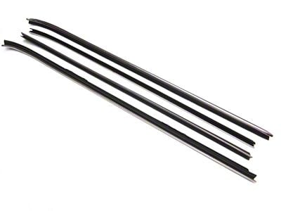 Inner and Outer Belt Weatherstrip Kit; Driver and Passenger Side (70-79 Camaro w/ Inner and Outer Flat Chrome Bead)