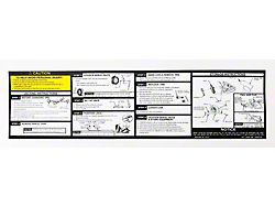 Camaro Jacking Instructions Decal, 1991Late-1992