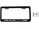 Camaro License Plate Frame with LIFE IN THE FAST LANE White, Red and Black Decal