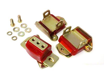 Motor and Transmission Mount; Zinc; Red (67-72 Camaro)