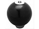 Number 8 Poll Ball Shift Knob; Gloss Black (Universal; Some Adaptation May Be Required)