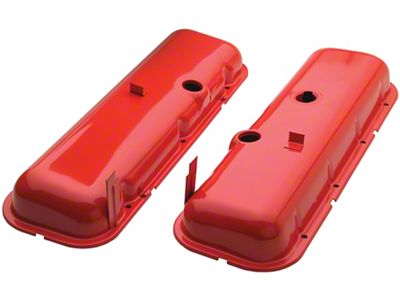 OE Style Short Valve Covers; Orange (67-72 Big Block V8 Camaro)