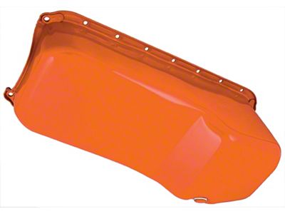 OEM Style Oil Pan; 4-Quart; Orange (67-78 Small Block V8 Camaro)