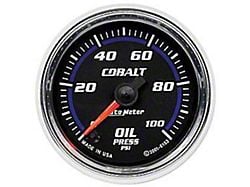 Auto Meter Cobalt Series 2-1/16-Inch Oil Pressure Gauge; 0-100 PSI; Digital Stepper Motor