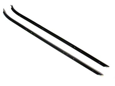 Outer Belt Weatherstrip Kit; Driver and Passenger Side (70-79 Camaro w/ Flat Chrome Bead)