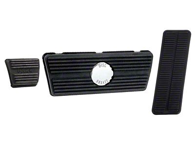 Pedal Pad Kit; 3-Piece (67-68 Camaro w/ Automatic Transmission)