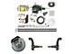 The Right Stuff Detailing Performance Series Hydro Boost 2-Inch Drop Front Disc Brake Conversion Kit with Original Brake Booster/Master Cylinder; Black Calipers (67-69 Camaro)