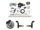 The Right Stuff Detailing Performance Series Hydro Boost Front Disc Brake Conversion Kit with Chrome Brake Booster/Master Cylinder; Black Calipers (67-69 Camaro)