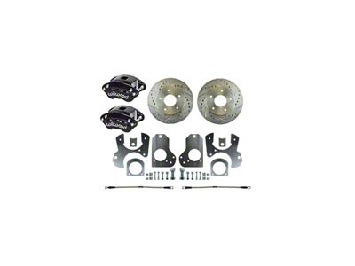 The Right Stuff Detailing Performance Series Rear Disc Brake Conversion Kit; Black Calipers (82-92 Camaro)