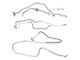 Power Disc Brake Line Kit with Standard Fittings; OE Steel (82-83 Camaro w/ Power Disc Brakes)