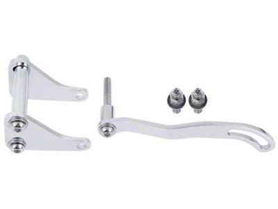 Power Steering Bracket Set for Short Water Pumps; Driver Side Mount; Chrome (67-69 Small Block V8 Camaro)